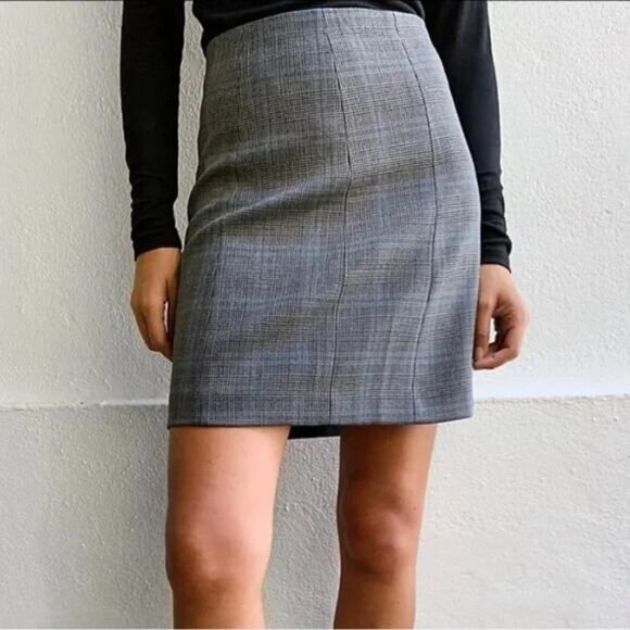 Babaton Dresses & Skirts - BABATON Aritzia Modern Mini A-Line Plaid Skirt Sz 4 Plaid Blue